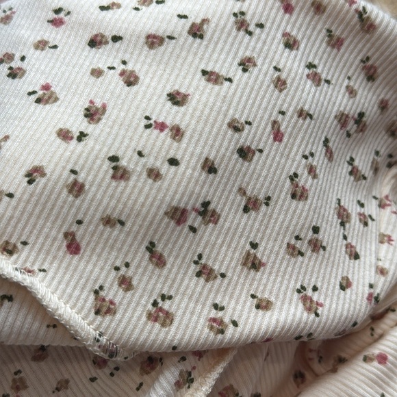 Edikted Lynn Strapless Romantic Floral Rib Knit Cream Maxi Dress, XS - Picture 8 of 15